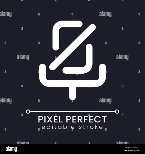 Turn off microphone pixel perfect white linear ui icon for dark theme ...