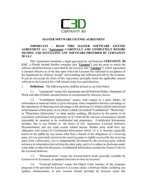 Image result for Software License Agreement Definition