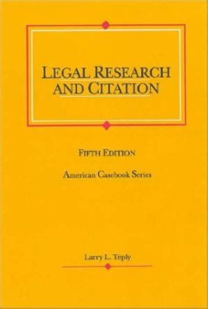 Buy Teply Legal Research&Citatn E4 (American Casebook Series) Book ...