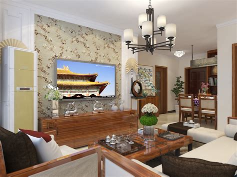 新中式风格四居室客厅装修图片-家居美图_装一网装修效果图