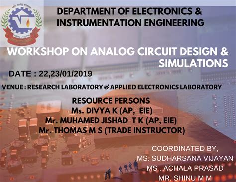 Activities | Department of Electronics and Instrumentation| Vimal ...