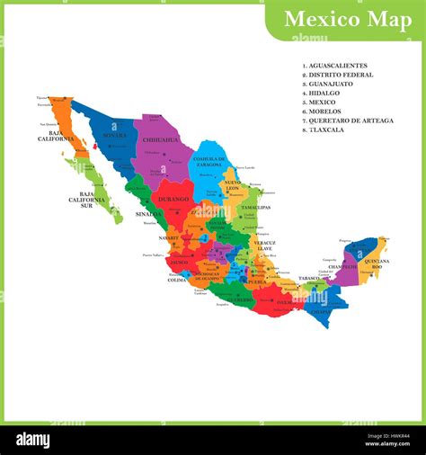 Large Detailed Roads And Highways Map Of Mexico With Cities | Vidiani ...