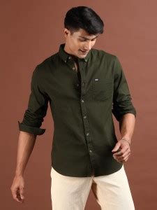 The Indian Garage Co. Men Solid Casual Green Shirt - Buy The Indian ...