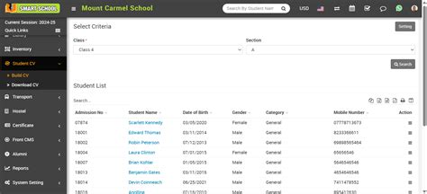 How to build and download a student cv? - Smart School : School ...