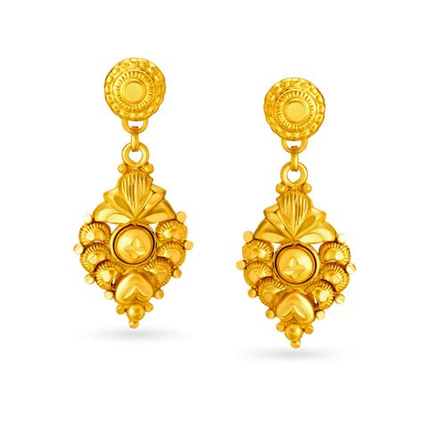 Opulent Gold Antique Drop Earrings