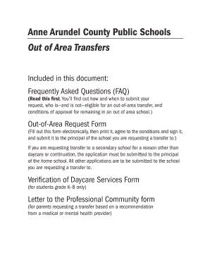 Aacps Out Of Area Transfer Request Form - Fill and Sign Printable ...