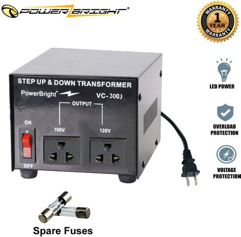 PowerBright Powerful 100W Voltage Transformer for 120V and 100V India ...