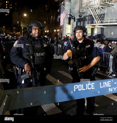 October 31, 2022, New York City, New York, USA: Police keep watch at ...