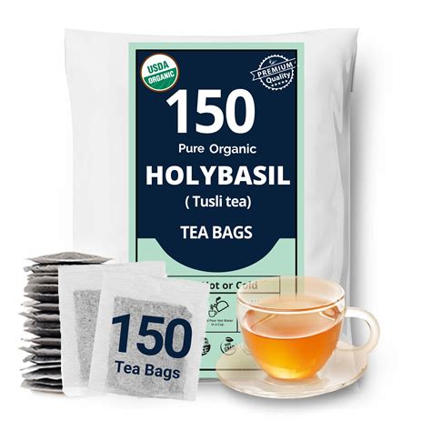 Get Akshit 150 Holy Basil Tea Bags, All Natural Tulsi Tea, Herbal Tea, Caffeine Free Delivered ...