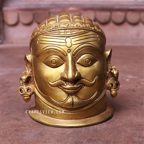 Brass Shiva Head Figurine 5.5" – Craftview