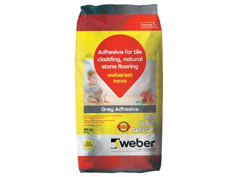 External Floor Stone Grey Tile Adhesive - weberset nova