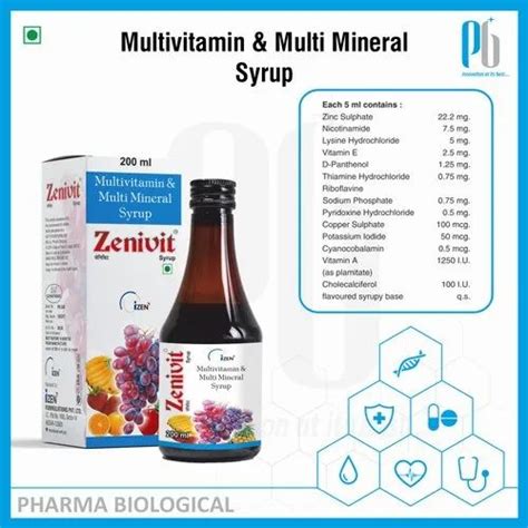 Multivitamin Multimineral Syrup - Vitagain Syrup Multivitamin ...