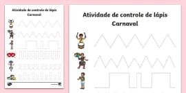 Atividade de Desenho de Carnaval (teacher made) - Twinkl