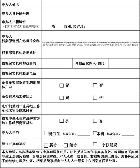 申报引进人才《上海市居住证》拟调档人员信息表_word文档在线阅读与下载_文档网