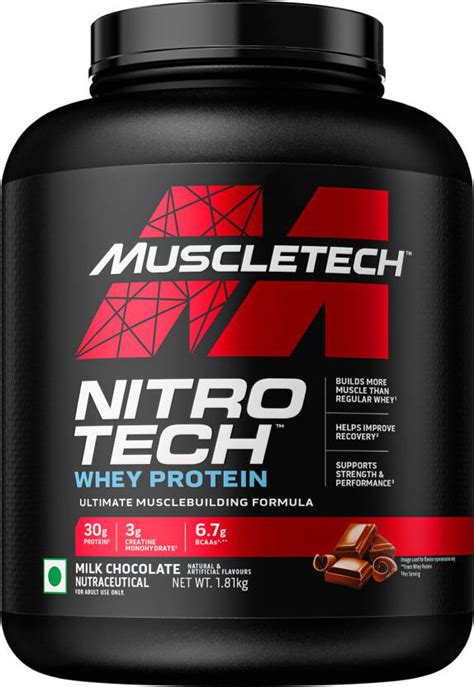 Muscletech NitroTech 30g Protein, 3g creatine monohydrate ultimate ...