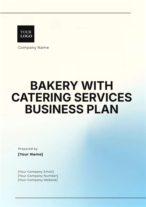 Free Bakery with Catering Services Business Plan Template to Edit Online