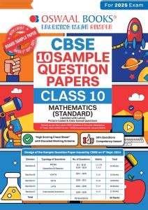 Oswaal Cbse Sample Question Papers Class 10 Mathematics Standard Book ...