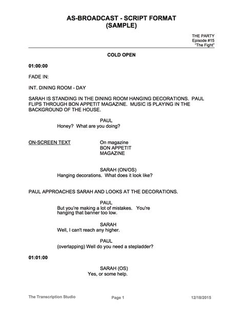 Broadcast Script Layout 的图像结果