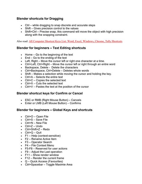SOLUTION: Blender keyboard shortcuts - Studypool