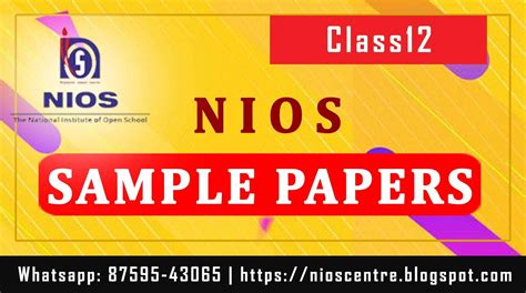 Nios Sample Paper Class 12 Maths 的图像结果