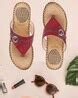 Buy Maroon Flat Sandals for Women by TRASE Online | Ajio.com