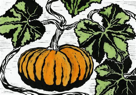 Pumpkin Vines Drawing