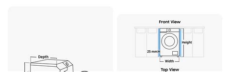 Image result for Samsung Washing Machine Dimensions