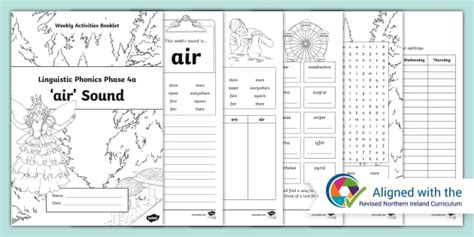 NI Linguistic Phonics Phase 4a 'air' Sound Activity Booklet