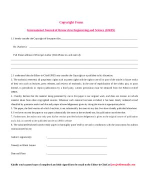 Author Guidelines & Copyright Doc Template | pdfFiller
