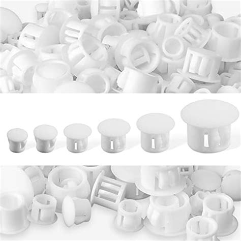 6 Sizes Plastic Hole Plugs, 5mm, 6mm, 10mm, 13mm, 16mm, 19mm Screw Hole ...