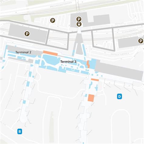 Copenhagen Airport CPH Main Terminal Map