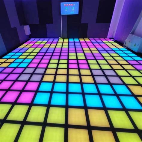 Active Interactive Game LED Floor Game with Square Lights on Floor ...