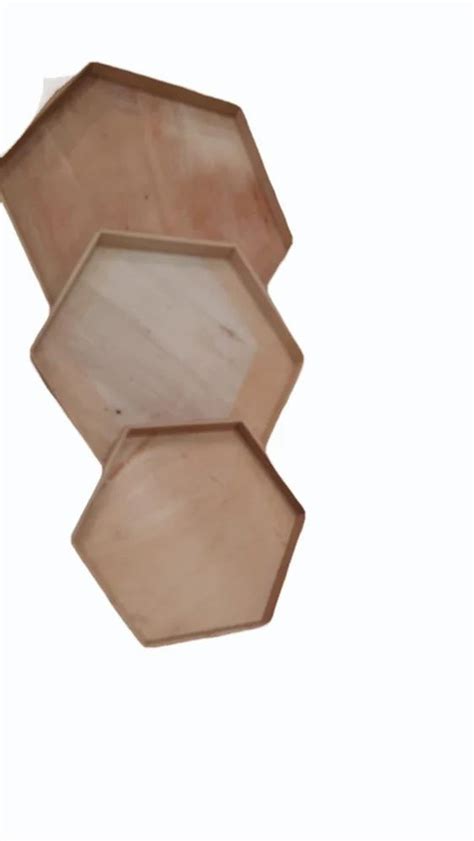 Pine Wood - Pinewood Hexagon Tray Manufacturer from Mysuru