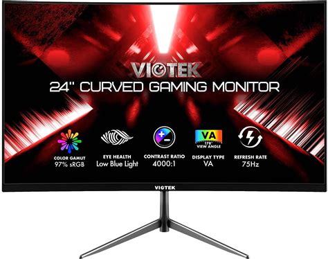 Buy Viotek NBV24CB2 24-Inch Curved Monitor, 75 Hz Full-HD Frameless ...