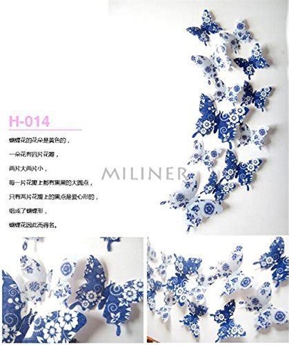 Buy Hanvi 12pcs PVC 3D Butterfly Wall Decor Cute Butterflies Wall ...