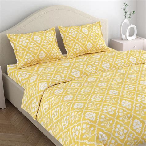 Buy haus & kinder Bedsheet King Size Cotton 186 TC, 108 * 108 Inches ...