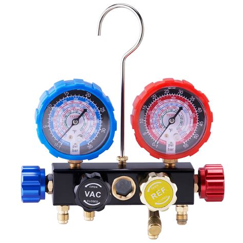 VEVOR VEVOR AC Manifold Gauge Set 4-Way Fit R134A R22 R12 R502 Refrigeration Charging | VEVOR AU