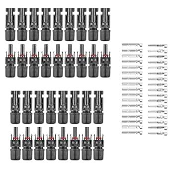 ABONIX Solar MC4 Connectors for Solar Panel Cable, 17 Male/Female Pairs ...