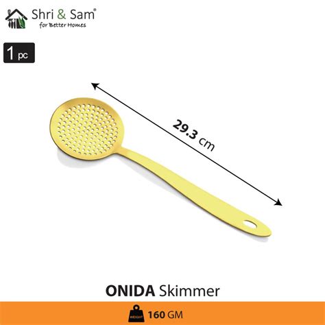Stainless Steel Skimmer with Gold PVD Coating Onida – acakjind