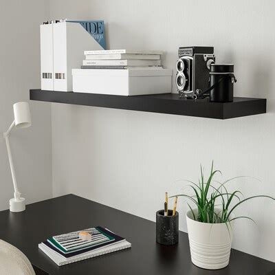 LACK Wall shelf, black-brown, 110x26 cm - IKEA