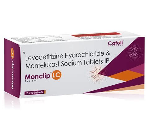 Levocetirizine (5mg) + Montelukast (10mg) Bilayered – Monclip LC Tablet