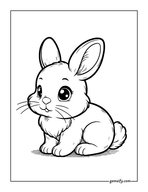 Rabbit Coloring Sheet Printable Rabbit Coloring Sheet
