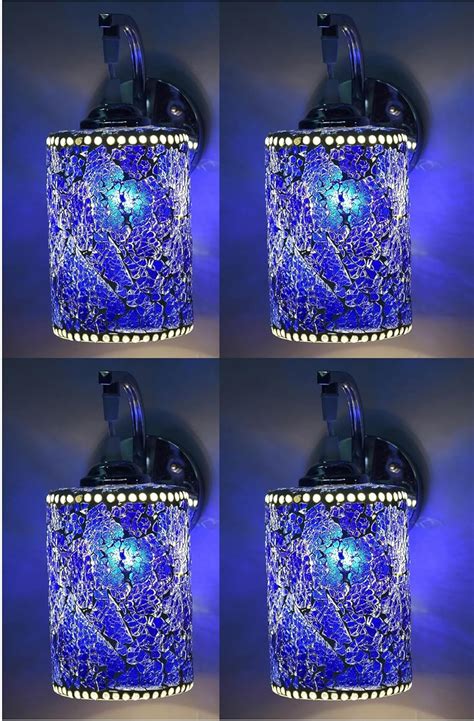 CRAFTVERRE Designer Glass Metal Base Wall Lamp/Light for Gift & Home ...