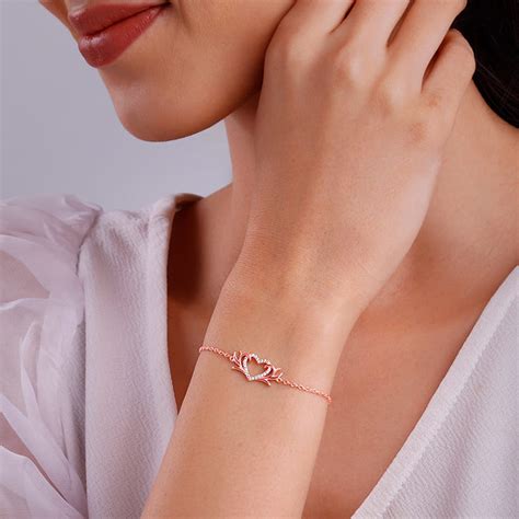 Rose Gold Intertwined In Love Bracelet – GIVA Jewellery