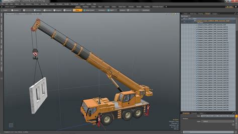 3D Compact Crane Liebherr with Concrete Wall | 3D Molier International