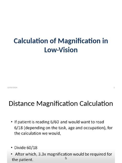 Image result for Magnification Calculation Chart