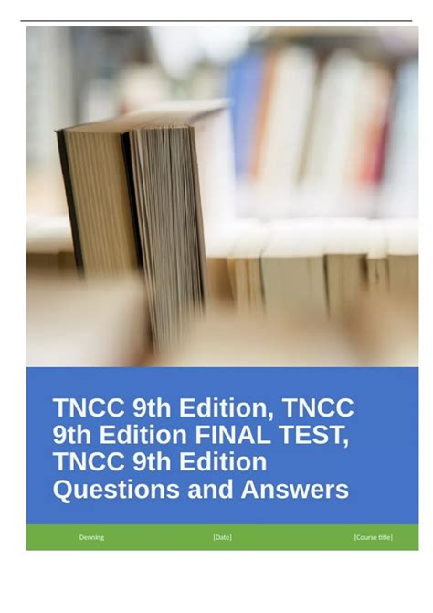 TNCC 9th Edition, TNCC 9th Edition FINAL TEST, TNCC 9th Edition ...