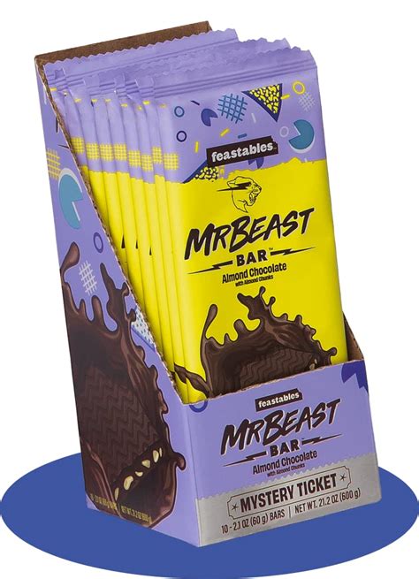 Buy Feastables MrBeast Almond Chocolate Bar, 10 Count Online at Lowest ...
