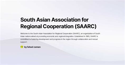 South Asian Association for Regional Cooperation (SAARC)