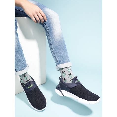 Buy Leap7x Non-Lacing Men's Navy Blue Casual Shoes BRISK-01